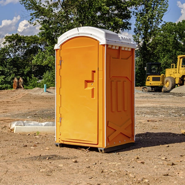 how often are the portable toilets cleaned and serviced during a rental period in Edgewood